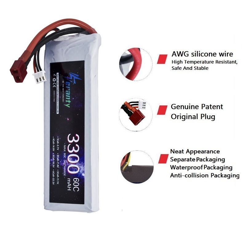 2S 7,4 V LiPo Batterie 3300mAh – Drone Battery 3S Bewertung und Preis